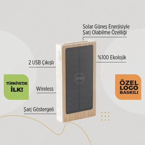 EccoTech 10.000 mAh Solar Wireless Powerbank